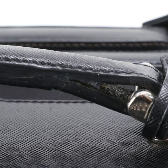 Prada Tessuto Nylon Triangle Logo Leather Suitcase Carry Case Bag Business - Picture 9 of 12